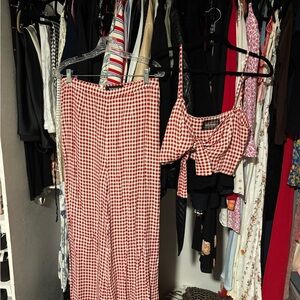 Reformation Red Checkered Set